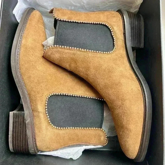 Coach -‎ NWT Bowery Suede Bootie Umber Size 9 - Picture 4 of 6